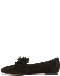 schwarze Wildleder Slipper von Aquazzura