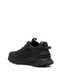 schwarze Wildleder Sportschuhe von Moncler