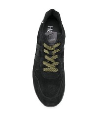 schwarze Wildleder Sportschuhe von Hogan