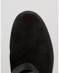 schwarze Wildleder Stiefeletten von Asos