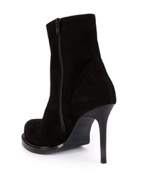 schwarze Wildleder Stiefeletten von Ann Demeulemeester