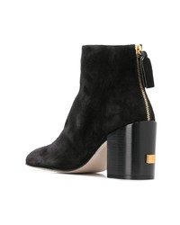 schwarze Wildleder Stiefeletten von Stuart Weitzman