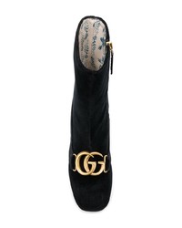 schwarze Wildleder Stiefeletten von Gucci