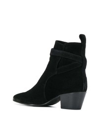 schwarze Wildleder Stiefeletten von Marc Ellis