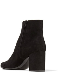 schwarze Wildleder Stiefeletten von Saint Laurent