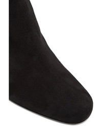 schwarze Wildleder Stiefeletten von Saint Laurent