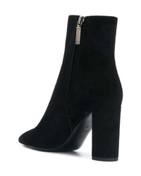 schwarze Wildleder Stiefeletten von Saint Laurent