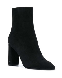 schwarze Wildleder Stiefeletten von Saint Laurent