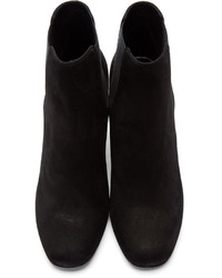 schwarze Wildleder Stiefeletten von Saint Laurent