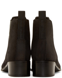 schwarze Wildleder Stiefeletten von Acne Studios