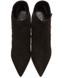 schwarze Wildleder Stiefeletten von Saint Laurent