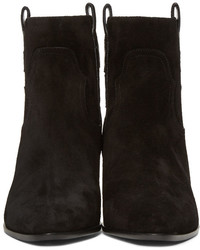 schwarze Wildleder Stiefeletten von Saint Laurent