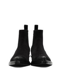 schwarze Wildleder Stiefeletten von Balenciaga