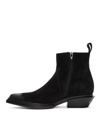 schwarze Wildleder Stiefeletten von Balenciaga