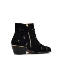 schwarze Wildleder Stiefeletten von Chloé