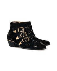 schwarze Wildleder Stiefeletten von Chloé