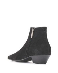 schwarze Wildleder Stiefeletten von Saint Laurent