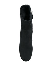 schwarze Wildleder Stiefeletten von Prada