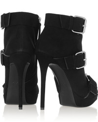 schwarze Wildleder Stiefeletten von Giuseppe Zanotti