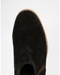 schwarze Wildleder Stiefeletten von Asos