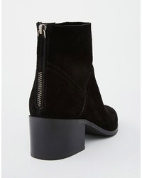 schwarze Wildleder Stiefeletten von Asos