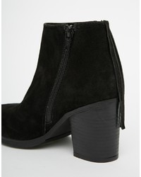 schwarze Wildleder Stiefeletten von Asos