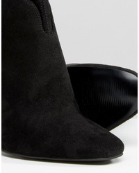 schwarze Wildleder Stiefeletten