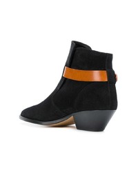 schwarze Wildleder Stiefeletten von Isabel Marant