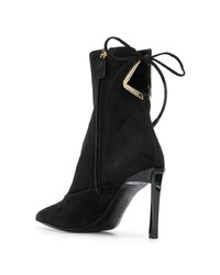 schwarze Wildleder Stiefeletten von Lanvin