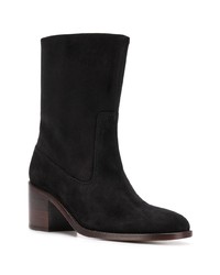 schwarze Wildleder Stiefeletten von A.P.C.