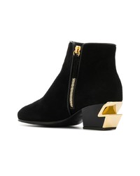 schwarze Wildleder Stiefeletten von Giuseppe Zanotti Design