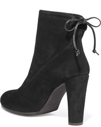 schwarze Wildleder Stiefeletten von Stuart Weitzman