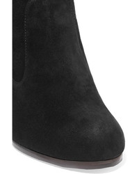 schwarze Wildleder Stiefeletten von Stuart Weitzman