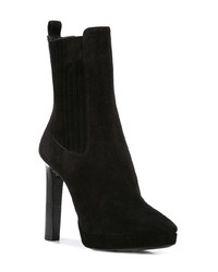 schwarze Wildleder Stiefeletten von Saint Laurent