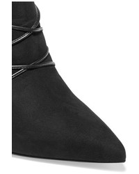 schwarze Wildleder Stiefeletten von Saint Laurent