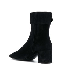 schwarze Wildleder Stiefeletten von Saint Laurent