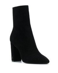 schwarze Wildleder Stiefeletten von Saint Laurent