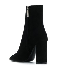 schwarze Wildleder Stiefeletten von Saint Laurent