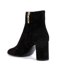 schwarze Wildleder Stiefeletten von Saint Laurent