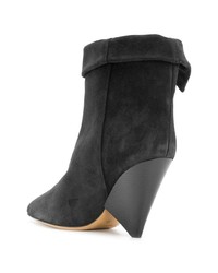 schwarze Wildleder Stiefeletten von Isabel Marant