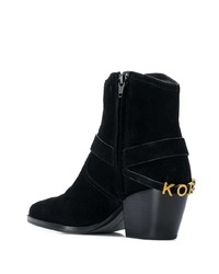 schwarze Wildleder Stiefeletten von MICHAEL Michael Kors