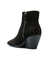 schwarze Wildleder Stiefeletten von Casadei