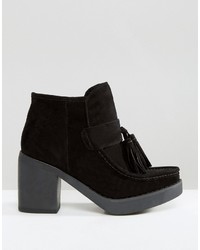 schwarze Wildleder Stiefeletten von Asos