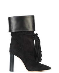 schwarze Wildleder Stiefeletten von Saint Laurent