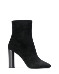 schwarze Wildleder Stiefeletten von Saint Laurent