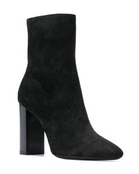 schwarze Wildleder Stiefeletten von Saint Laurent