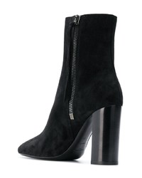 schwarze Wildleder Stiefeletten von Saint Laurent