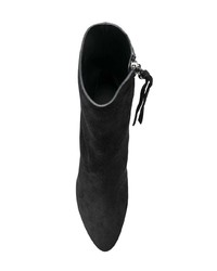 schwarze Wildleder Stiefeletten von Saint Laurent