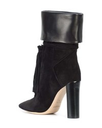 schwarze Wildleder Stiefeletten von Saint Laurent