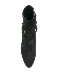 schwarze Wildleder Stiefeletten von Saint Laurent